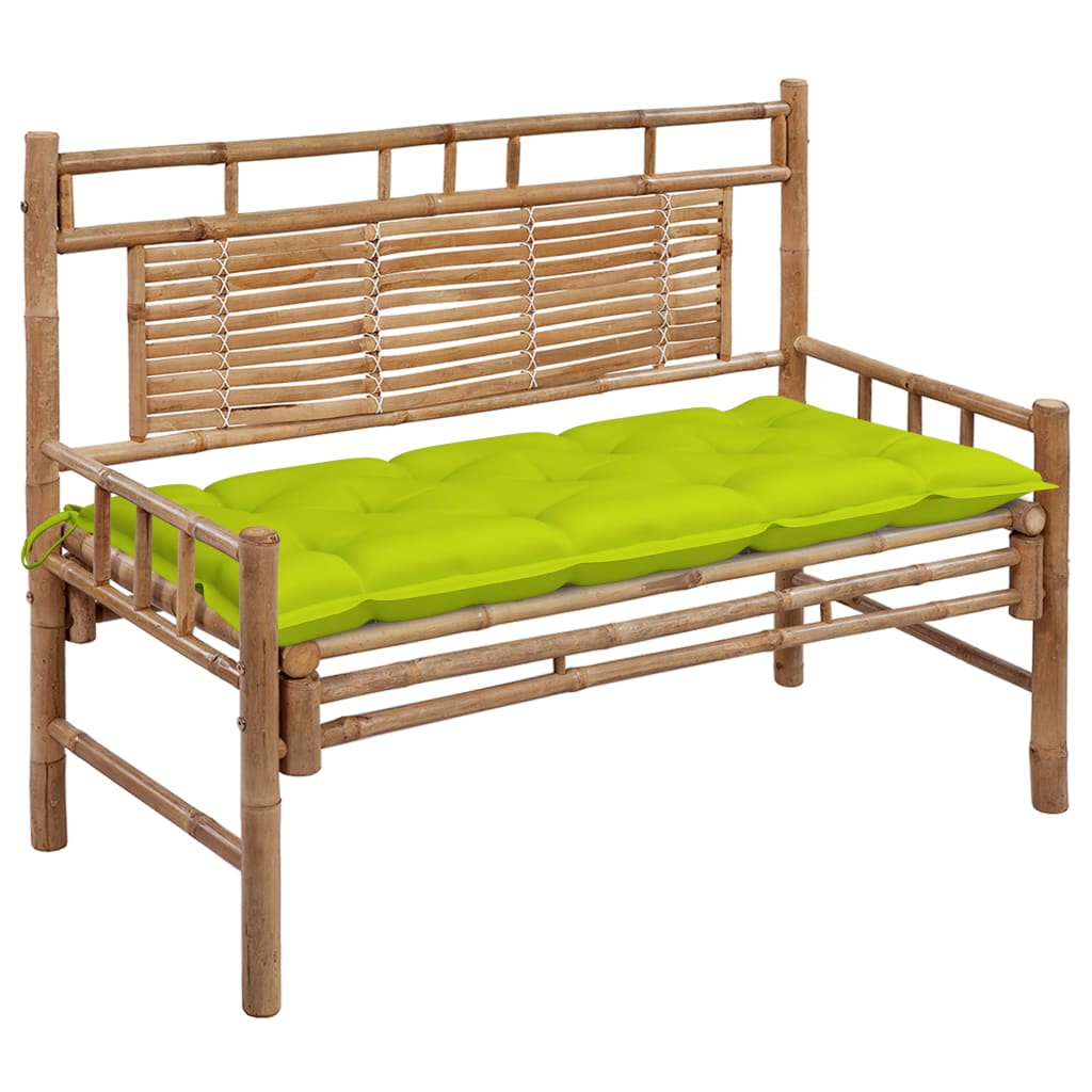 Gartenbank mit Auflage Bambus