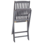 Klappbare Gartenstühle 2 Stk. mit Kissen Massivholz Akazie