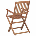 Klappbare Gartenstühle 2 Stk. mit Kissen Massivholz Akazie