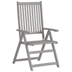 Verstellbare Gartenstühle 3 Stk. mit Auflagen Massivholz Akazie