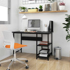 Computertisch Schwarz 105x50x72 cm MDF und Metall