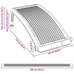 vidaXL Gebogene Solar-Heizpaneele für Pool 2 Stk. 110x65 cm