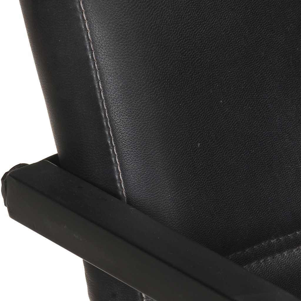 Freischwinger 6 Stk. Schwarz Echtleder