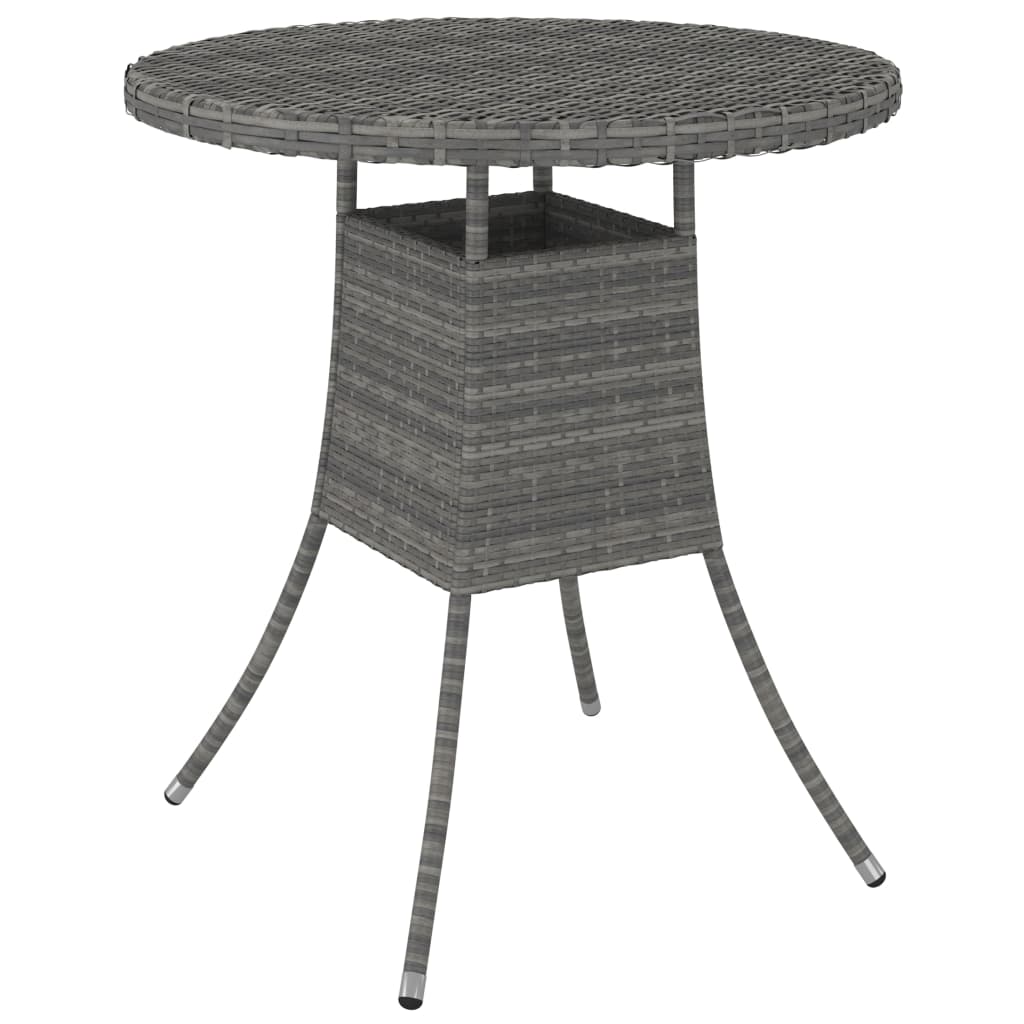 5-tlg. Garten-Sofagarnitur mit Auflagen Poly Rattan Grau