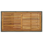 5-tlg. Gartenbar-Set mit Kissen Poly Rattan Grau