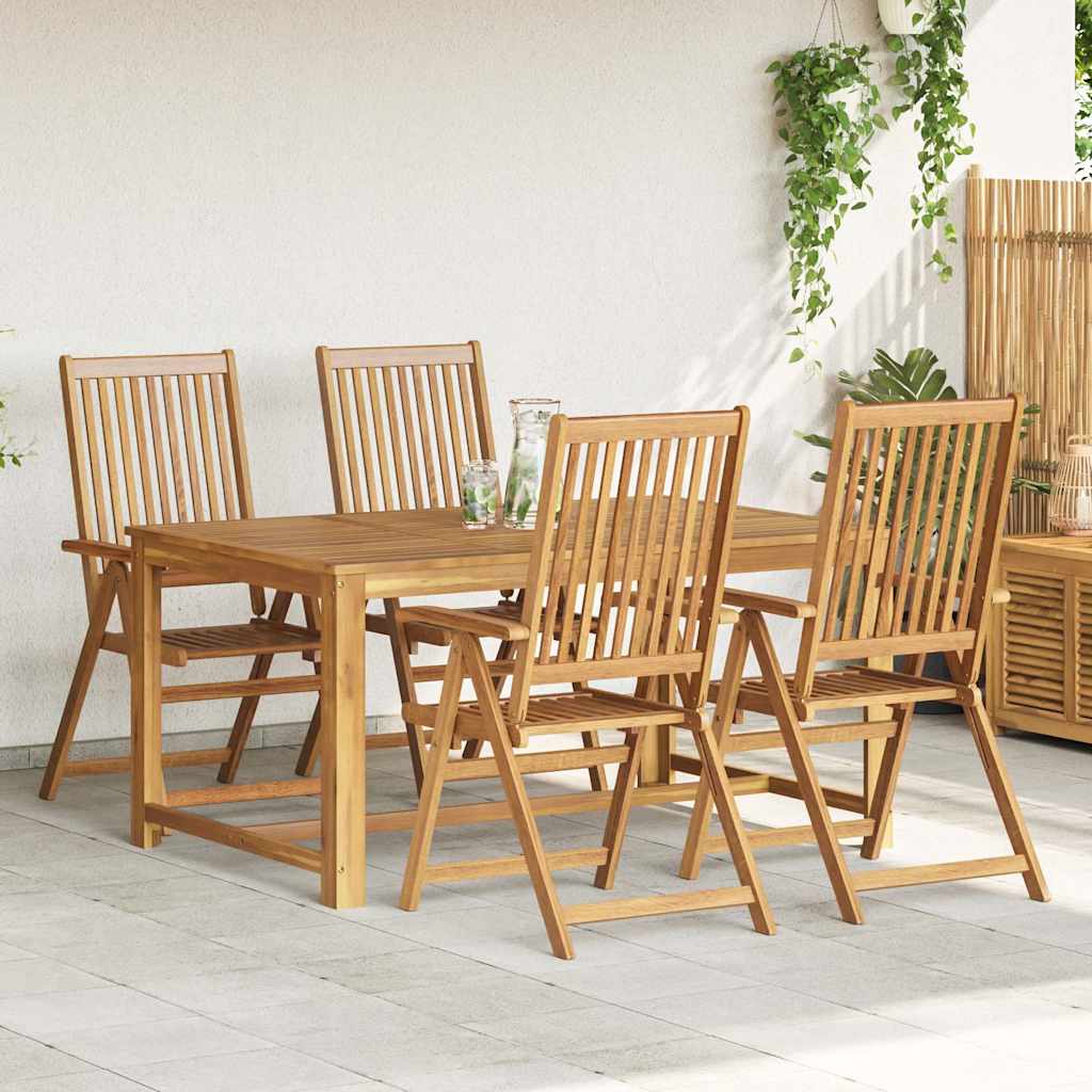 Klappbare Gartenstühle 4 Stk. Massivholz Akazie