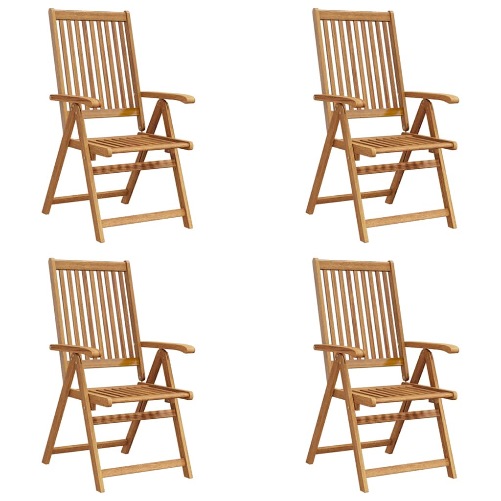 Klappbare Gartenstühle 4 Stk. Massivholz Akazie