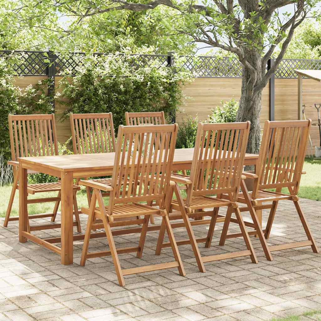 Klappbare Gartenstühle 6 Stk. Massivholz Akazie