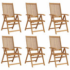 Klappbare Gartenstühle 6 Stk. Massivholz Akazie
