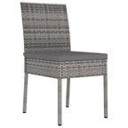 5-tlg. Garten-Essgruppe Poly Rattan Grau