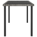 9-tlg. Garten-Essgruppe Poly Rattan Grau