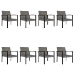 9-tlg. Garten-Essgruppe Poly Rattan Grau