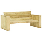 2-tlg. Garten-Lounge-Set mit Kissen Kiefernholz Imprägniert