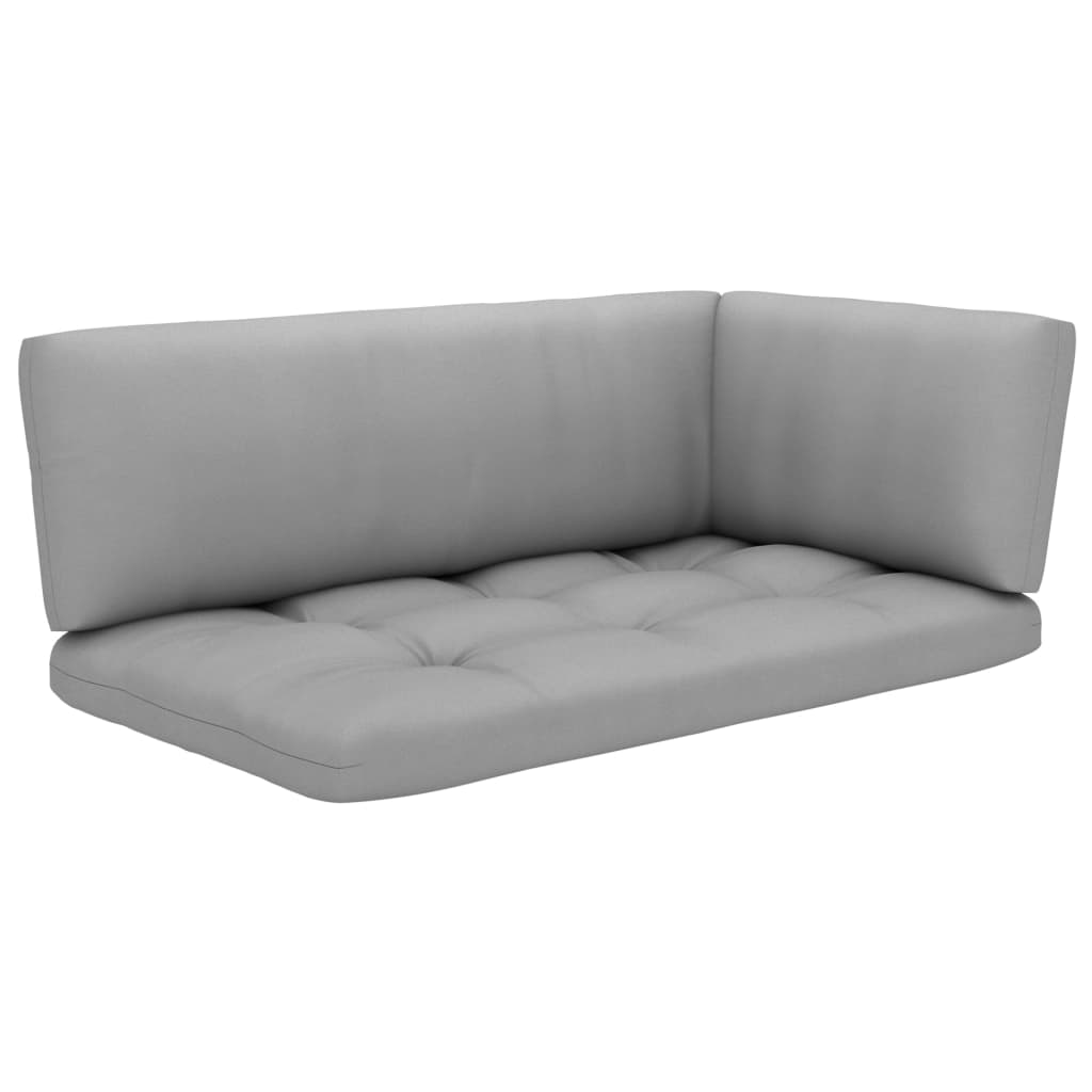 4-tlg. Paletten-Lounge-Set Grau Imprägniertes Kiefernholz