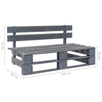 4-tlg. Paletten-Lounge-Set Grau Imprägniertes Kiefernholz