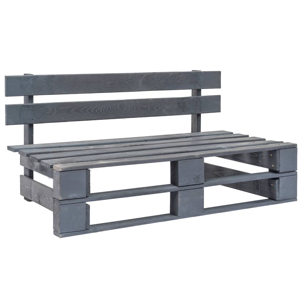 4-tlg. Paletten-Lounge-Set Grau Imprägniertes Kiefernholz