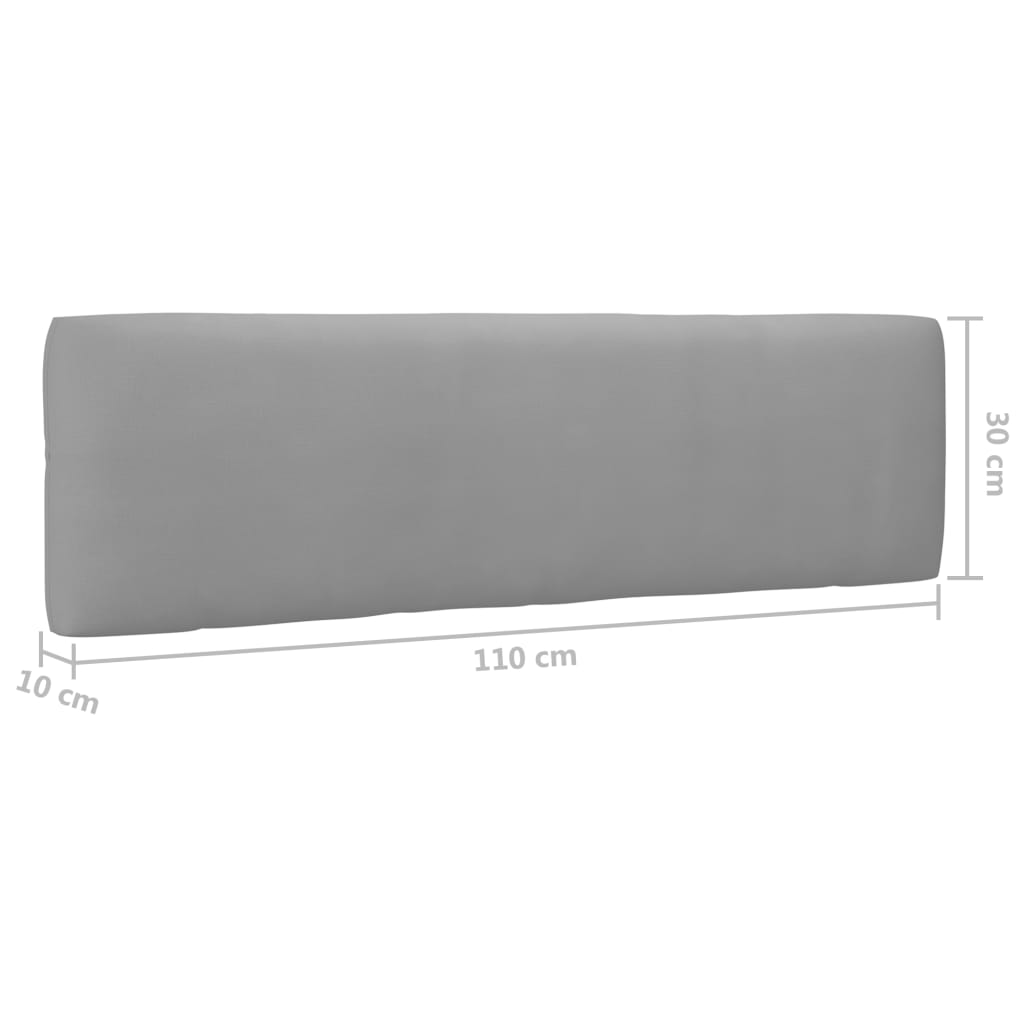 4-tlg. Paletten-Lounge-Set Grau Imprägniertes Kiefernholz