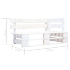 4-tlg. Paletten-Lounge-Set Weiß Imprägniertes Kiefernholz