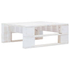 6-tlg. Paletten-Lounge-Set Weiß Imprägniertes Kiefernholz