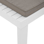 Garten-Lounge-Stuhl mit Auflage Kunststoff Weiß