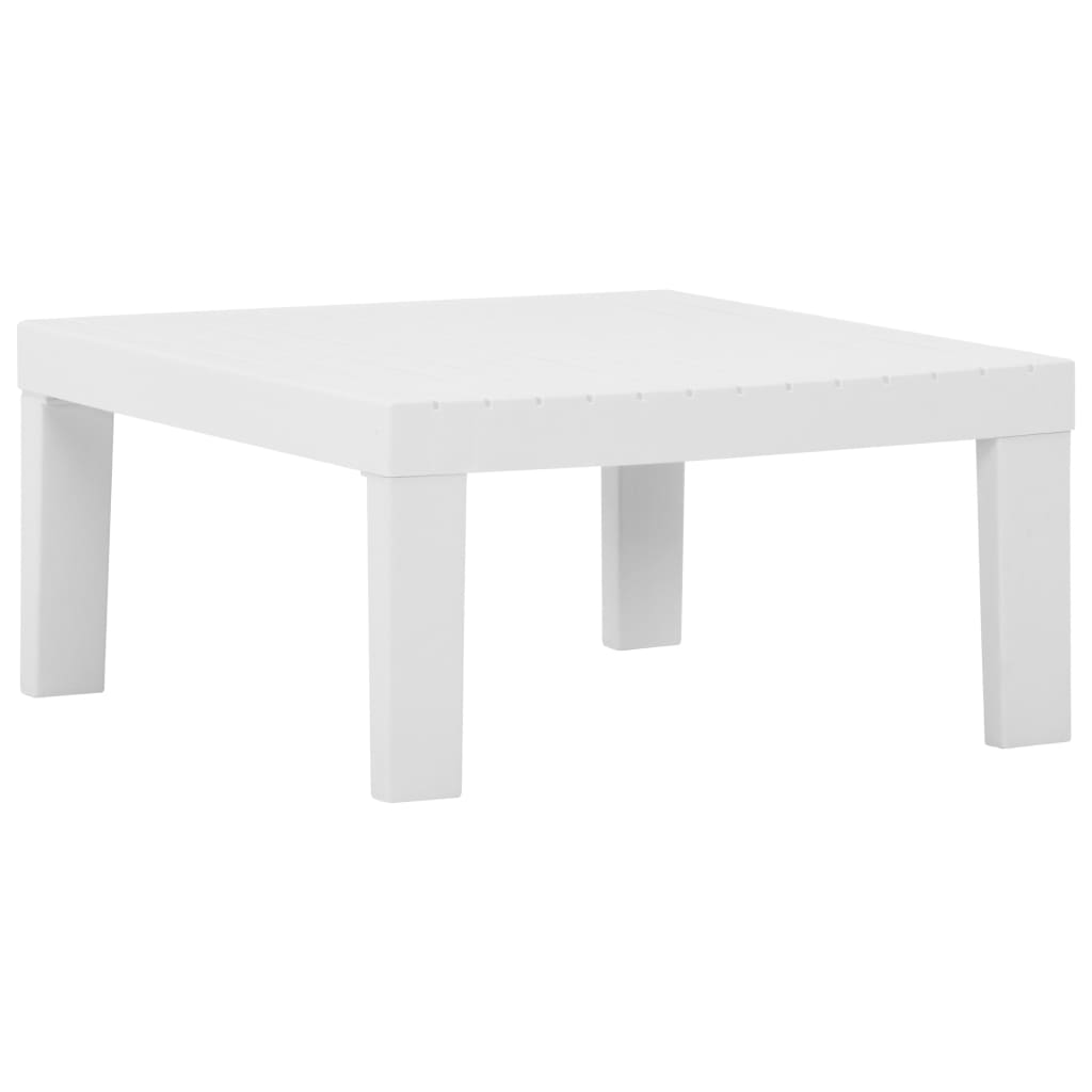 Lounge-Gartentisch Kunststoff Weiß