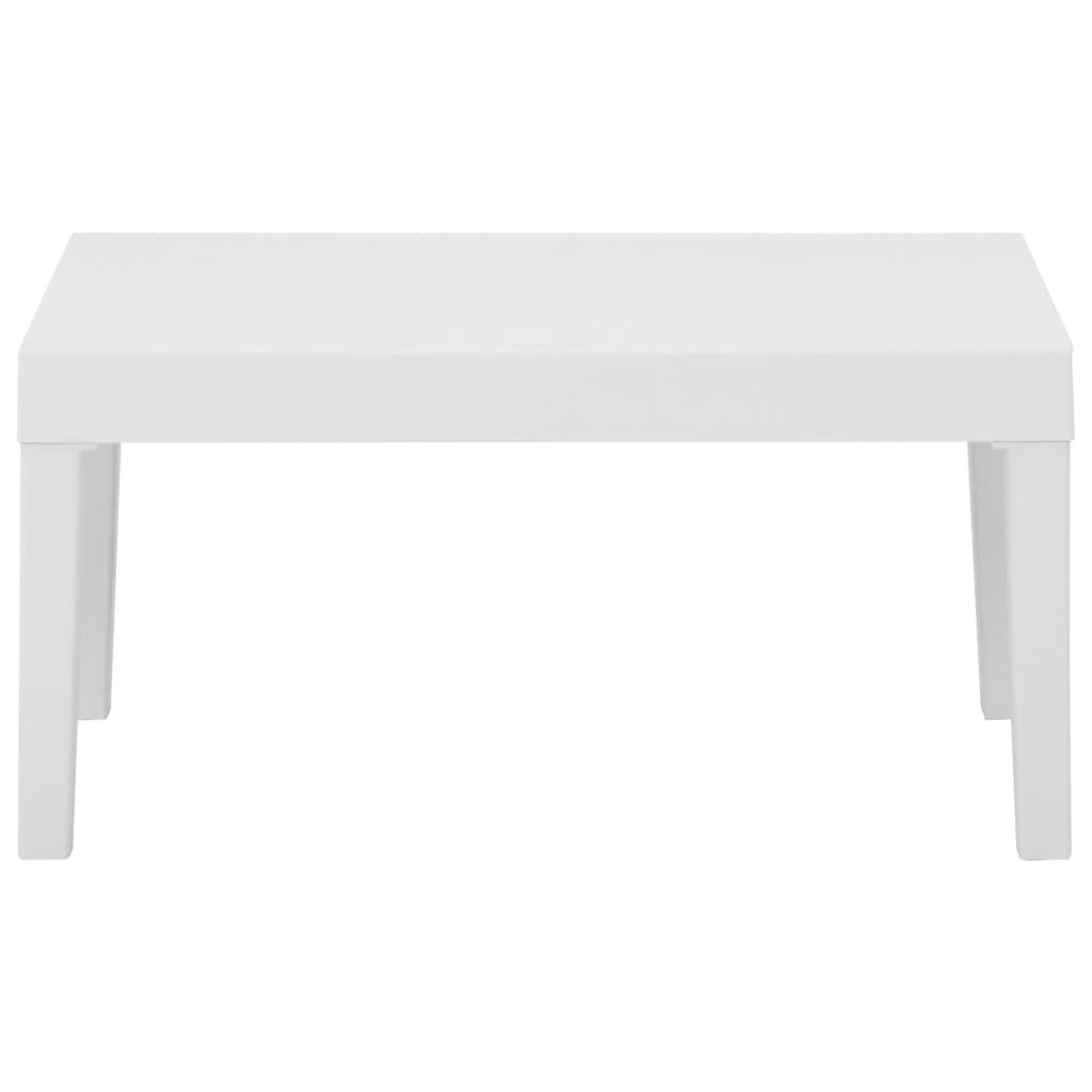 Lounge-Gartentisch Kunststoff Weiß