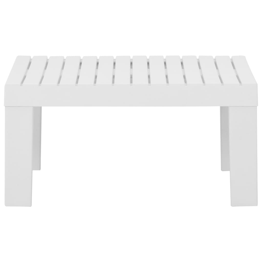 Lounge-Gartentisch Kunststoff Weiß