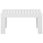 2-tlg. Garten-Lounge-Set mit Auflagen Kunststoff Weiß