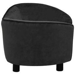vidaXL Hundesofa Schwarz 69x49x40 cm Plüsch