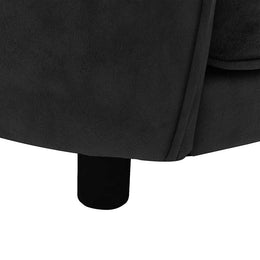 vidaXL Hundesofa Schwarz 69x49x40 cm Plüsch