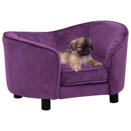 vidaXL Hundesofa Burgunderrot 69x49x40 cm Plüsch