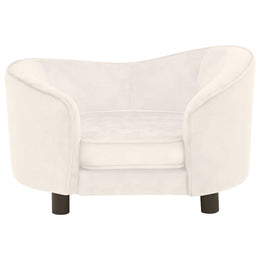 vidaXL Hundesofa Creme 69x49x40 cm Plüsch