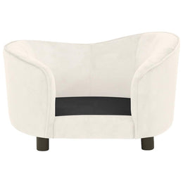 vidaXL Hundesofa Creme 69x49x40 cm Plüsch
