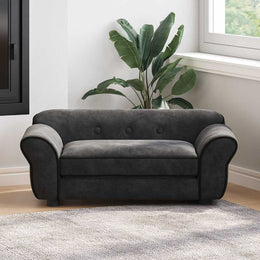 Hundesofa Schwarz 72x45x30 cm Plüsch