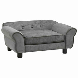 vidaXL Hundesofa Dunkelgrau 72x45x30 cm Plüsch