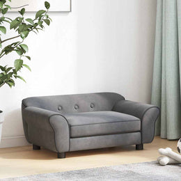 vidaXL Hundesofa Dunkelgrau 72x45x30 cm Plüsch