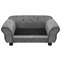 vidaXL Hundesofa Dunkelgrau 72x45x30 cm Plüsch