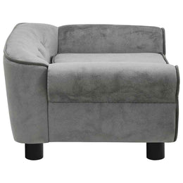 vidaXL Hundesofa Dunkelgrau 72x45x30 cm Plüsch