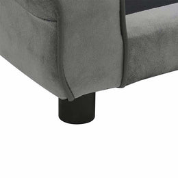 vidaXL Hundesofa Dunkelgrau 72x45x30 cm Plüsch
