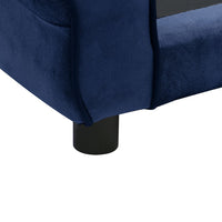 Hundesofa Blau 72x45x30 cm Plüsch