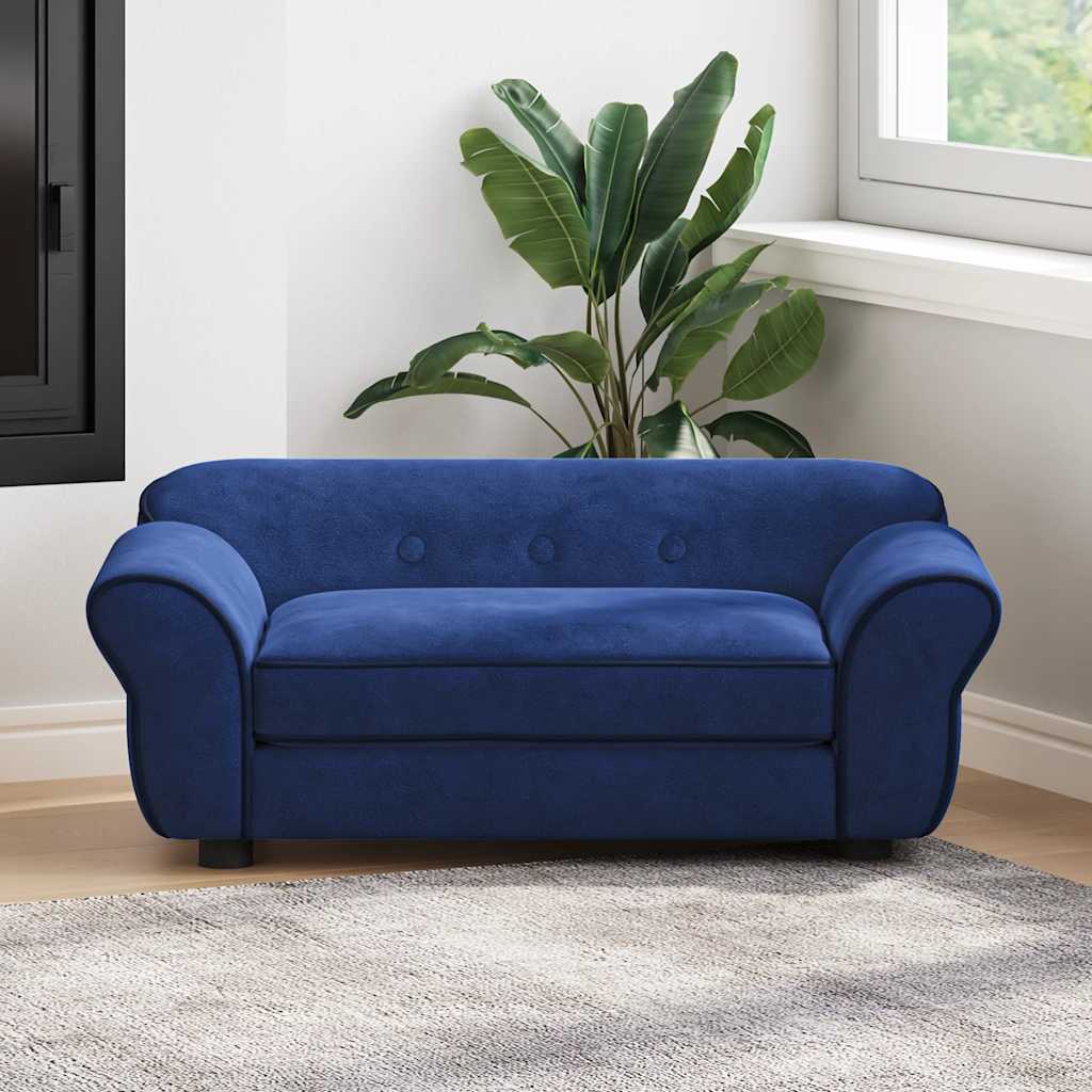 Hundesofa Blau 72x45x30 cm Plüsch