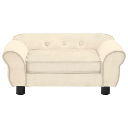 vidaXL Hundesofa Creme 72x45x30 cm Plüsch