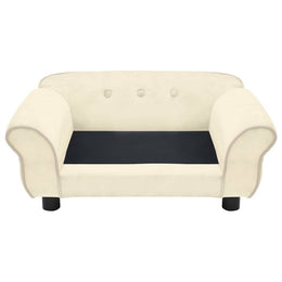vidaXL Hundesofa Creme 72x45x30 cm Plüsch