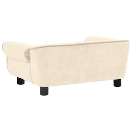 vidaXL Hundesofa Creme 72x45x30 cm Plüsch