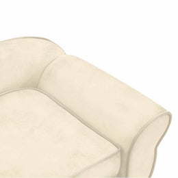 vidaXL Hundesofa Creme 72x45x30 cm Plüsch