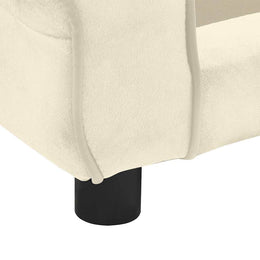 vidaXL Hundesofa Creme 72x45x30 cm Plüsch