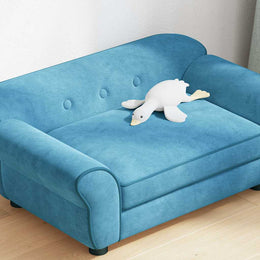 vidaXL Hundesofa Türkis 72x45x30 cm Plüsch