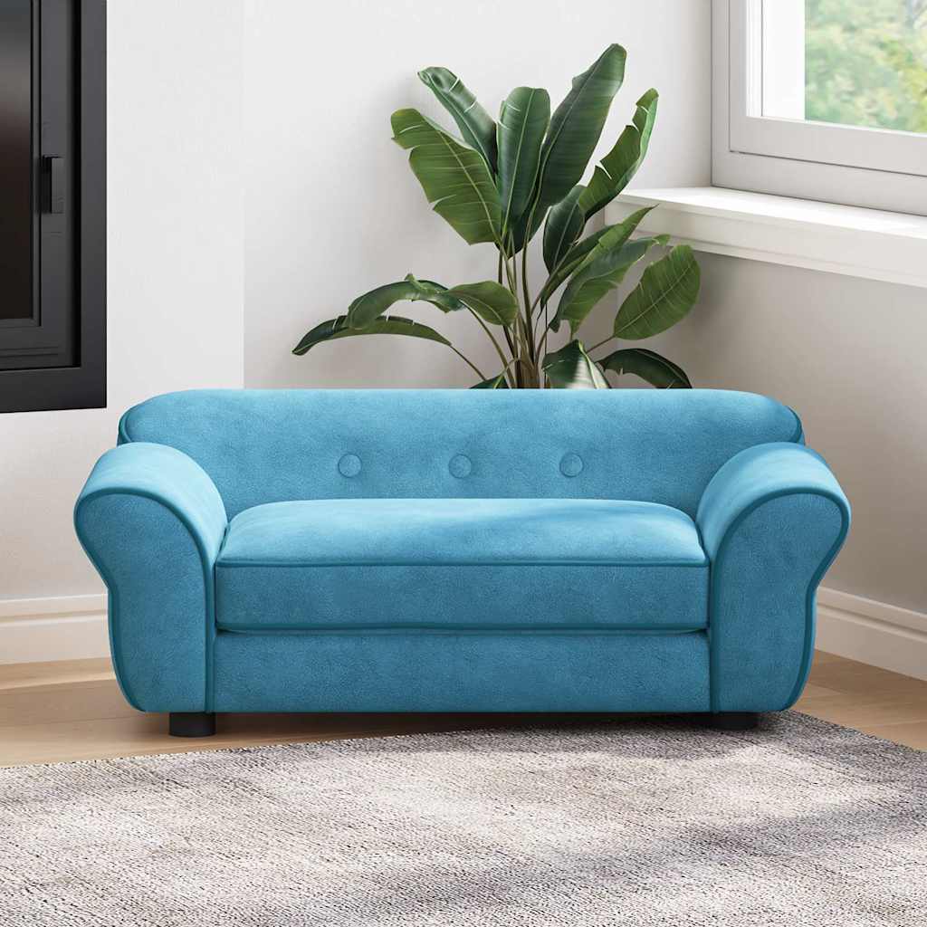vidaXL Hundesofa Türkis 72x45x30 cm Plüsch