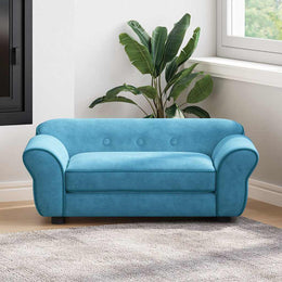 vidaXL Hundesofa Türkis 72x45x30 cm Plüsch