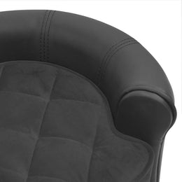 vidaXL Hundesofa Dunkelgrau 48x48x32 cm Plüsch und Kunstleder